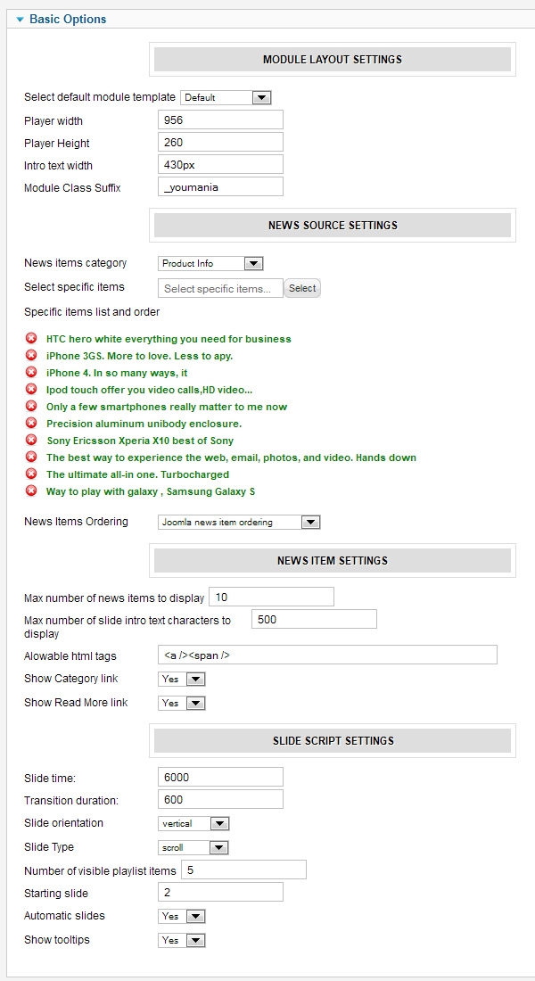 YouMania News Slider