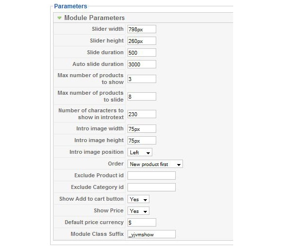 YJ VirtueMart Showcase